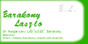 barakony laszlo business card